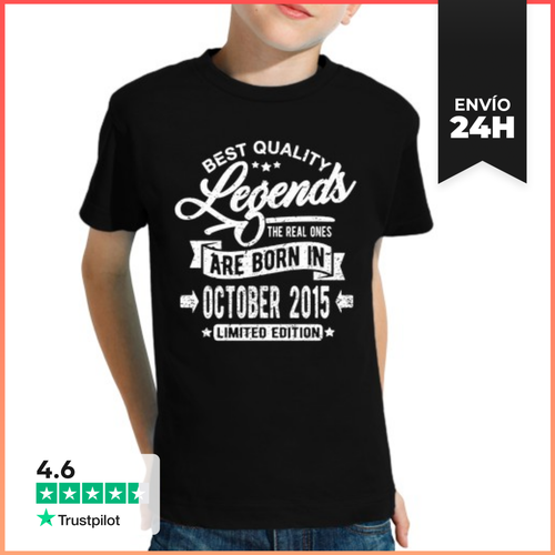 Camiseta Clásica Para Niños Leyendas Nacen En Octubre 2015 - latostadora.com - Modalova