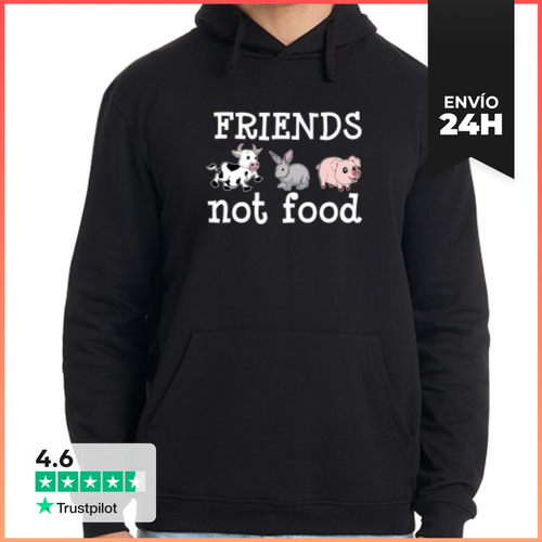 Sudadera Unisex Con Capucha No Comida Vegetariana Vegana Derecho - latostadora.com - Modalova