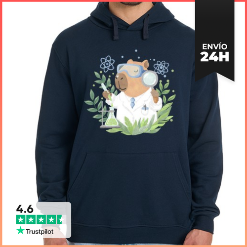 Sudadera Unisex Con Capucha Capibara Científica LaTostadora - latostadora.com - Modalova