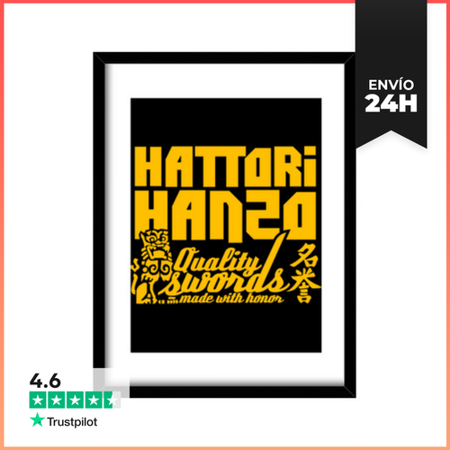 Cuadro Con Marco Vertical Kill Bill: Hattori Hanzo LaTostadora - latostadora.com - Modalova