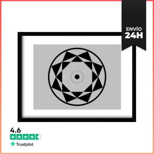 Cuadro Con Marco Horizontal Diseño De Mandala De Estrella - latostadora.com - Modalova
