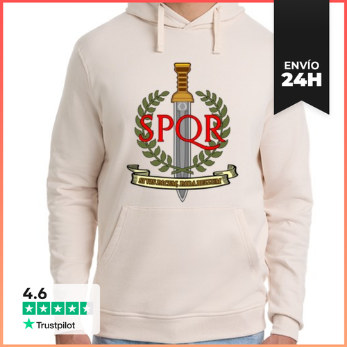 Sudadera Unisex Con Capucha Si Vis Pacem, Para Bellum - SPQR - latostadora.com - Modalova