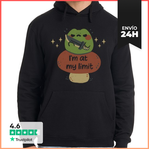 Sudadera Unisex Con Capucha Rana Divertida Estoy En Mi Límite - latostadora.com - Modalova