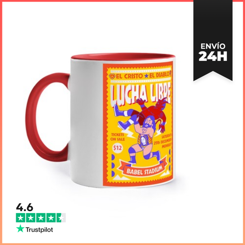 Taza De Colores LUCHA LIBRE LaTostadora - latostadora.com - Modalova