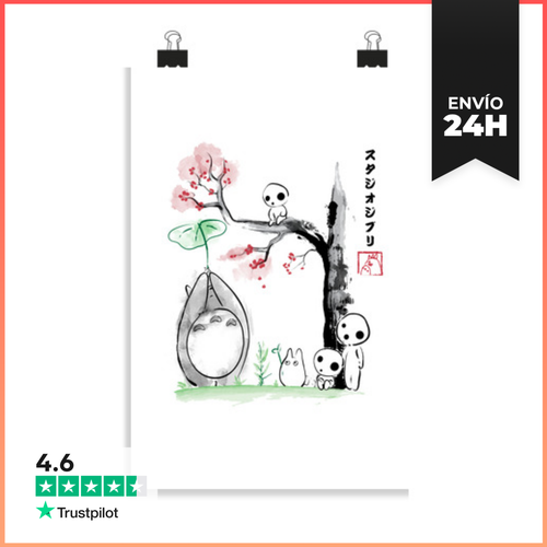 Póster Vertical Growing Trees Sumi-e LaTostadora - latostadora.com - Modalova