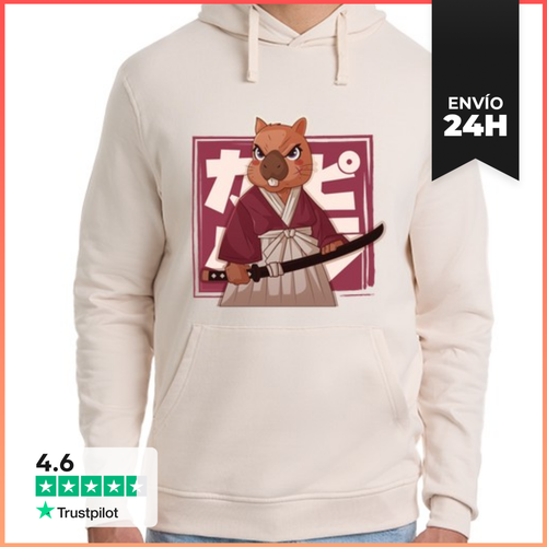 Sudadera Unisex Con Capucha Capybara Samurái LaTostadora - latostadora.com - Modalova