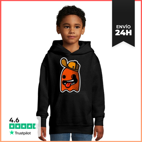 Sudadera Para Niños Con Capucha Fantasma Naranja Con Gorra - latostadora.com - Modalova