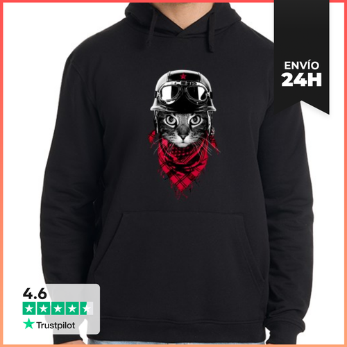 Sudadera Unisex Con Capucha Gato Aventurero LaTostadora - latostadora.com - Modalova