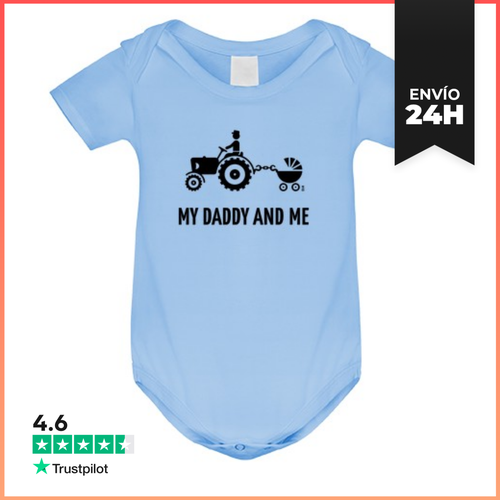 Body Bebé Mi Papi Y Yo - Tractor - Cochecito - B LaTostadora - latostadora.com - Modalova