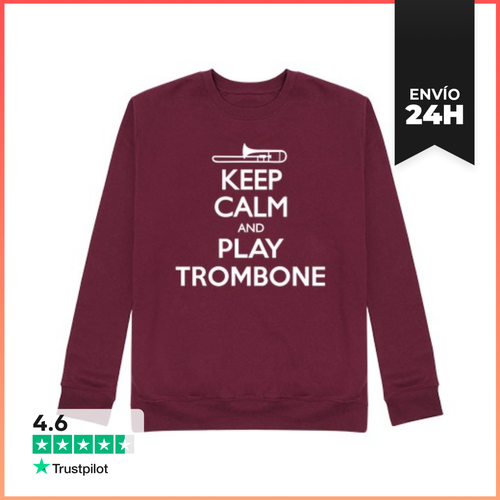 Sudadera Unisex Keep Calm And Trombone LaTostadora - latostadora.com - Modalova
