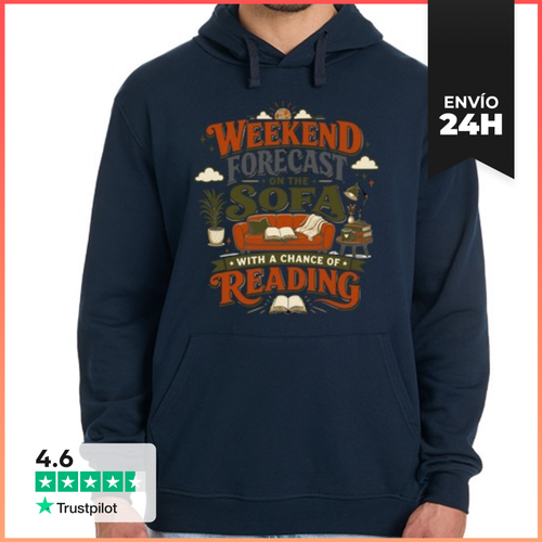 Sudadera Unisex Con Capucha Weekend Forecast On The Sofa With A - latostadora.com - Modalova