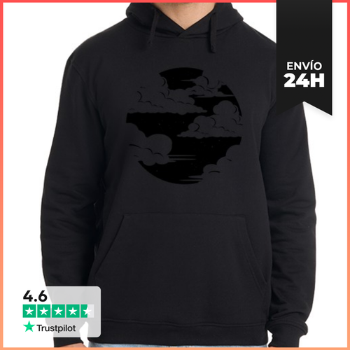 Sudadera Unisex Con Capucha Nube Negra Luna LaTostadora - latostadora.com - Modalova