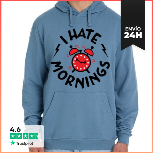 Sudadera Unisex Con Capucha Odio Las Mañanas LaTostadora - latostadora.com - Modalova