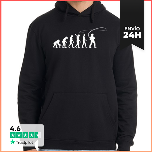 Sudadera Unisex Con Capucha Evolución De La Pesca Con Mosca - latostadora.com - Modalova