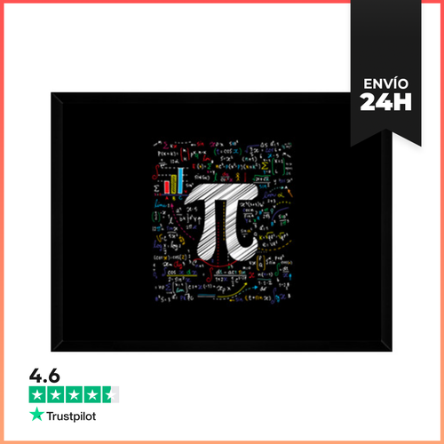 Cuadro Con Marco Horizontal Día De Pi Ecuación Matemática Maestro - latostadora.com - Modalova