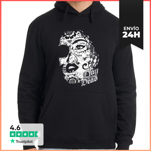 Sudadera Unisex Con Capucha Sugar Lady - Day Of The Dead - latostadora.com - Modalova
