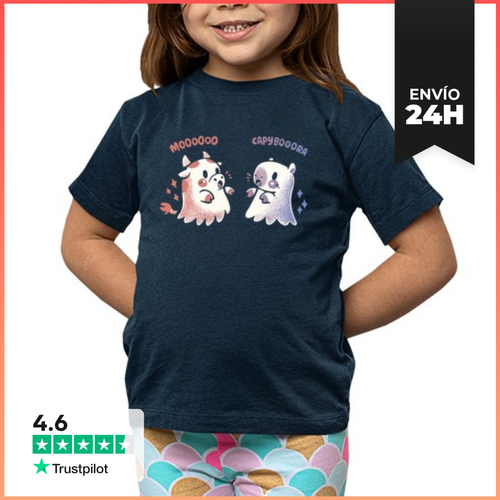 Camiseta Clásica Para Niños Camiseta Infantil De Capibara Y Vaca - latostadora.com - Modalova