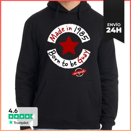 Sudadera Unisex Con Capucha 1985. Born To Be Guay LaTostadora - latostadora.com - Modalova