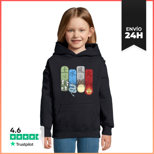 Sudadera Para Niños Con Capucha Ghibli Elemental Charms - latostadora.com - Modalova