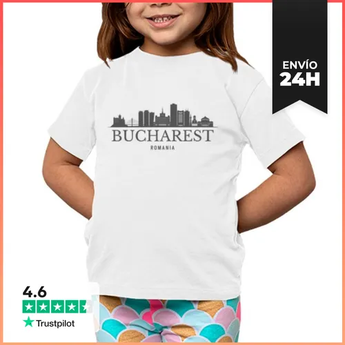 Camiseta Clásica Para Niños Horizonte De Bucarest, Bucarest - latostadora.com - Modalova