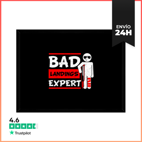 Cuadro Con Marco Horizontal Experto En Aterrizajes Fallidos - latostadora.com - Modalova
