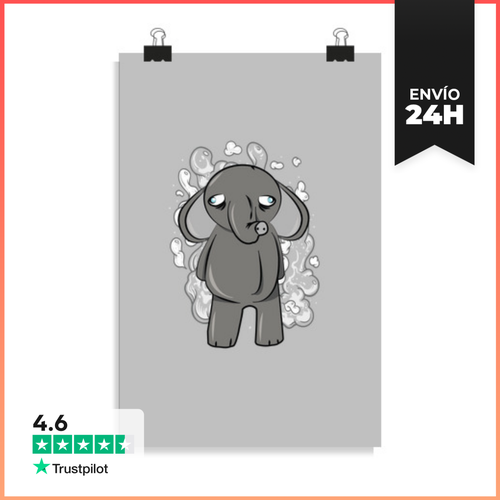 Póster Vertical Elephant LaTostadora - latostadora.com - Modalova
