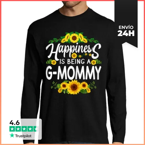 Camiseta Hombre Manga Larga La Felicidad Es Ser Una Camiseta De - latostadora.com - Modalova