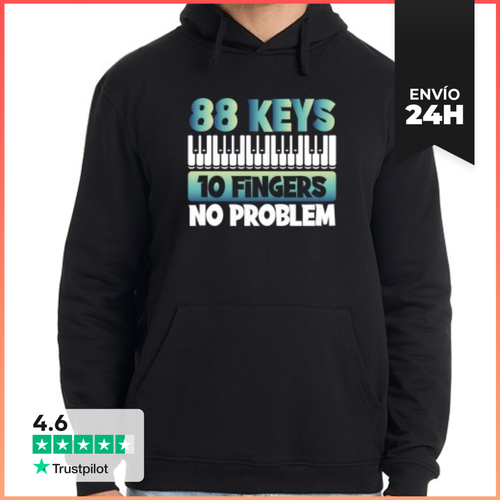 Sudadera Unisex Con Capucha 88 Teclas Y 10 Dedos LaTostadora - latostadora.com - Modalova