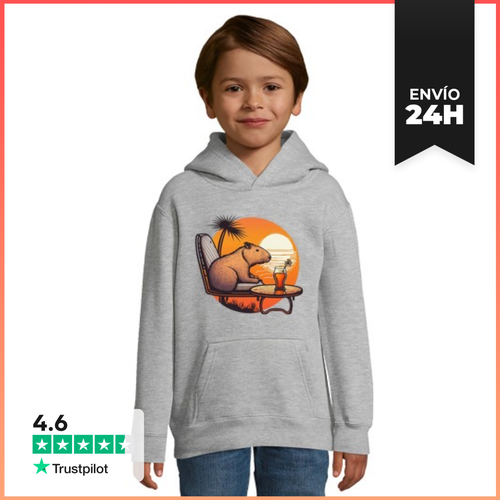 Sudadera Para Niños Con Capucha Capibara De Vacaciones - latostadora.com - Modalova