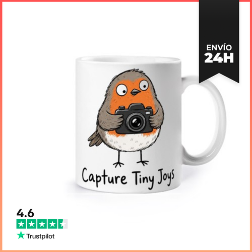 Taza Robin Holding A Camera Capture Tiny Joys Original Gift For - latostadora.com - Modalova