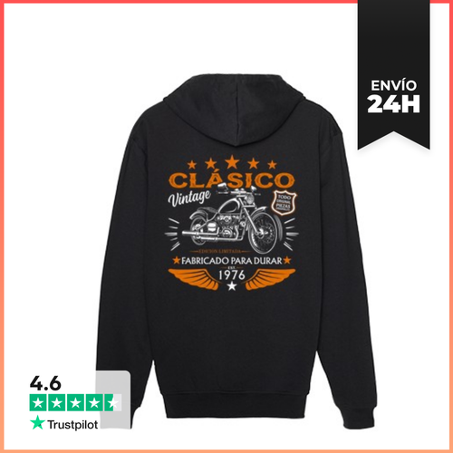 Sudadera Unisex Con Capucha Clásico Fabricado Para Durar 1976 - latostadora.com - Modalova