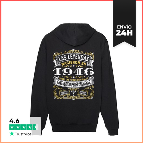 Sudadera Unisex Con Capucha Las Leyendas Nacieron En 1946 Regalo - latostadora.com - Modalova