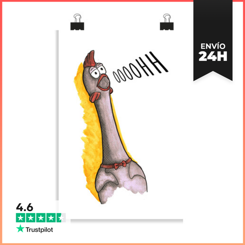 Póster Vertical Pollo, Poster LaTostadora - latostadora.com - Modalova