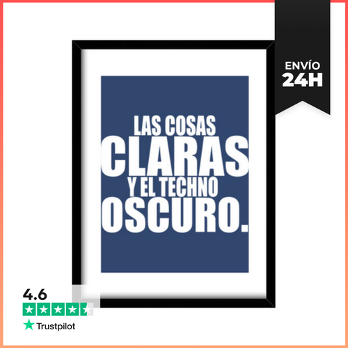 Cuadro Con Marco Vertical LAS COSAS CLARAS TECHNO OSCURO - latostadora.com - Modalova