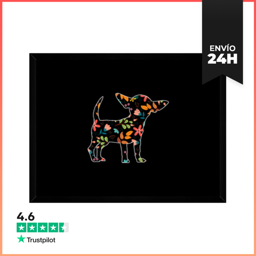 Cuadro Con Marco Horizontal Raza De Perro Amante De Los Animales - latostadora.com - Modalova