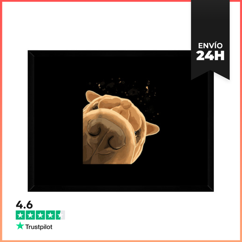 Cuadro Con Marco Horizontal Perro Gracioso Shar Pei LaTostadora - latostadora.com - Modalova