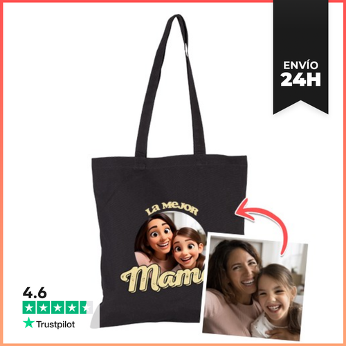 Bolsa De Tela Efecto Animación 3D Bolsa La Mejor Mamá Foto - latostadora.com - Modalova