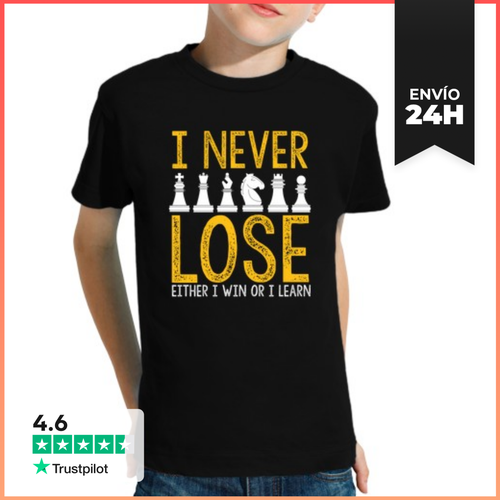 Camiseta Clásica Para Niños Nunca Pierdo Un Juego De Ajedrez - latostadora.com - Modalova