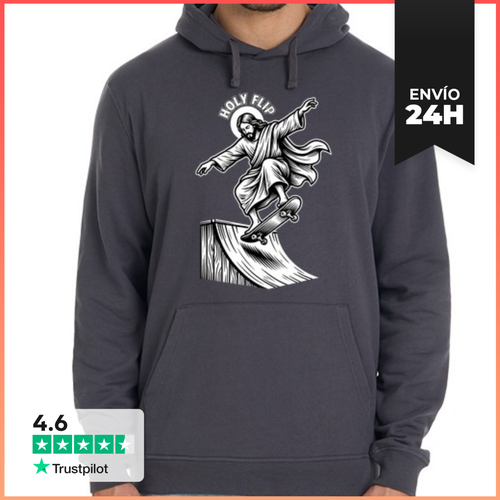 Sudadera Unisex Con Capucha Jesús Skater - Santo Giro LaTostadora - latostadora.com - Modalova