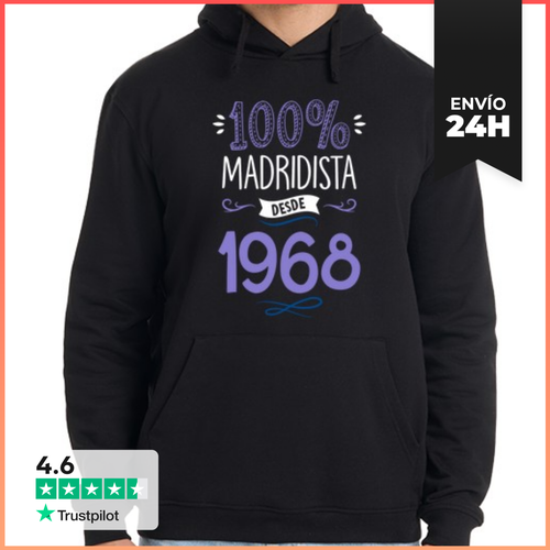 Sudadera Unisex Con Capucha 100% Madridista Desde 1968 - latostadora.com - Modalova