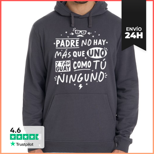 Sudadera Unisex Con Capucha Padre No Hay Más Que Uno - latostadora.com - Modalova