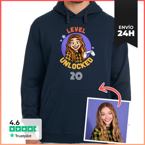 Sudadera Unisex Con Capucha Efecto Ilustración Sudadera Level - latostadora.com - Modalova