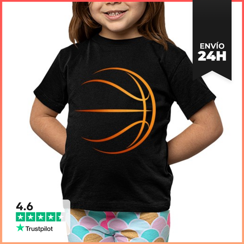 Camiseta Clásica Para Niños Balon De Baloncesto Lineas Dinamicas - latostadora.com - Modalova