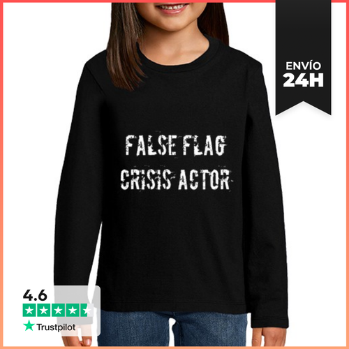 Camiseta Manga Larga Para Niños Conspiración De Actores De Crisis - latostadora.com - Modalova
