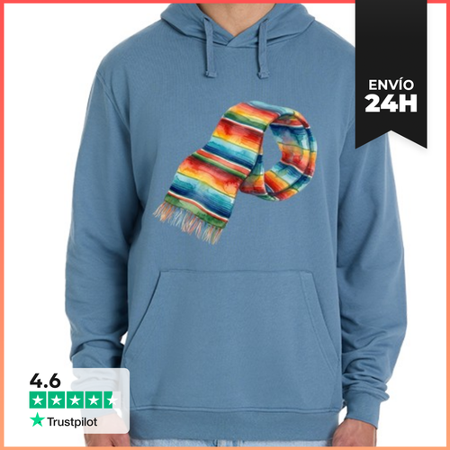 Sudadera Unisex Con Capucha Serape Mexicano A Rayas Multicolores - latostadora.com - Modalova
