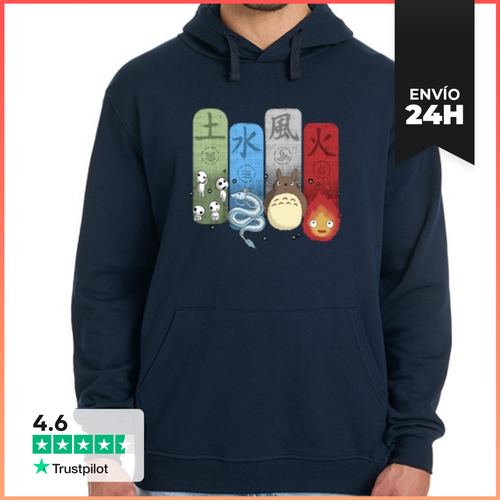 Sudadera Unisex Con Capucha Ghibli Elemental Charms LaTostadora - latostadora.com - Modalova