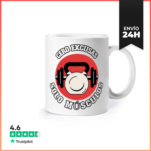 Taza Cero Excusas, Solo Músculos - Camiseta LaTostadora - latostadora.com - Modalova