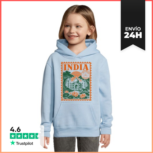 Sudadera Para Niños Con Capucha INDIA SATYAMEVA JAYATE EST 1947 - latostadora.com - Modalova