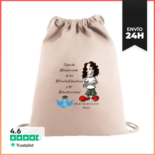 Mochila Saco Con Cuerdas Segunda Edujornada 1 Negro LaTostadora - latostadora.com - Modalova
