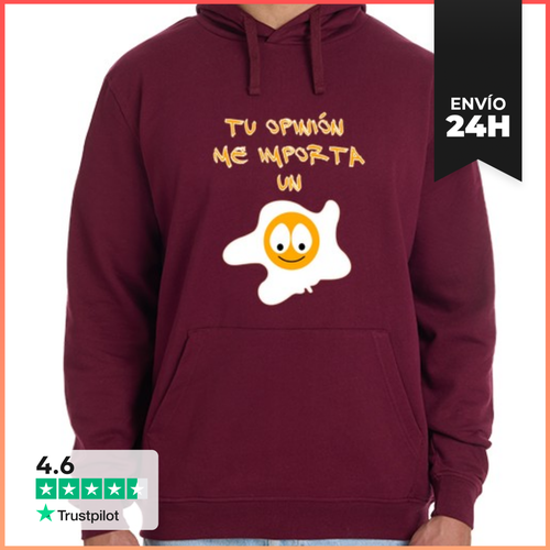 Sudadera Unisex Con Capucha Tu Opinión Me Importa Un Huevo - latostadora.com - Modalova